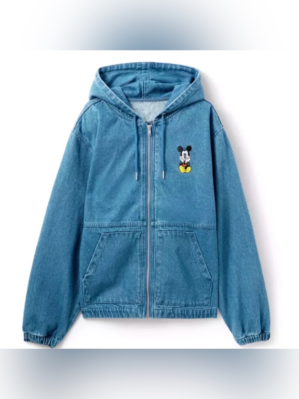 Disney Store Mickey Mouse Denim Zip Hoodie Jacket Classic Style Size 3X Sold Out